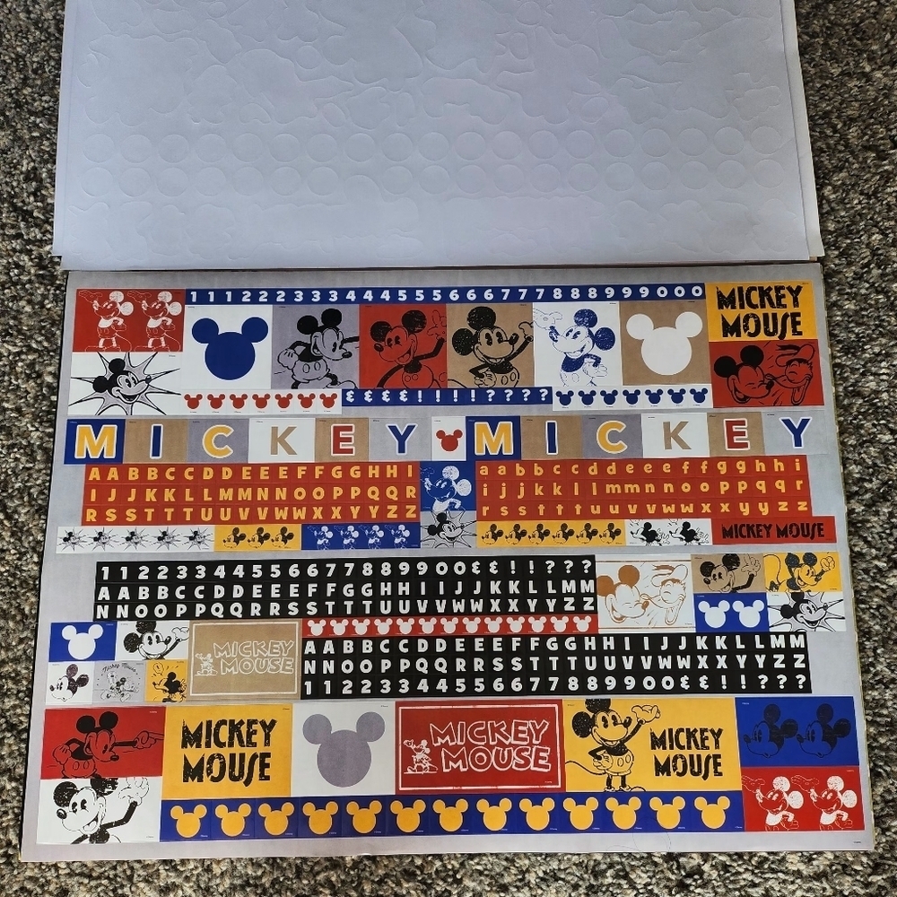 RARE Mickey Mouse 90 Years Of Magic Giant Sticker Activity Pad 1000 Stickers - Picture 7 of 11
